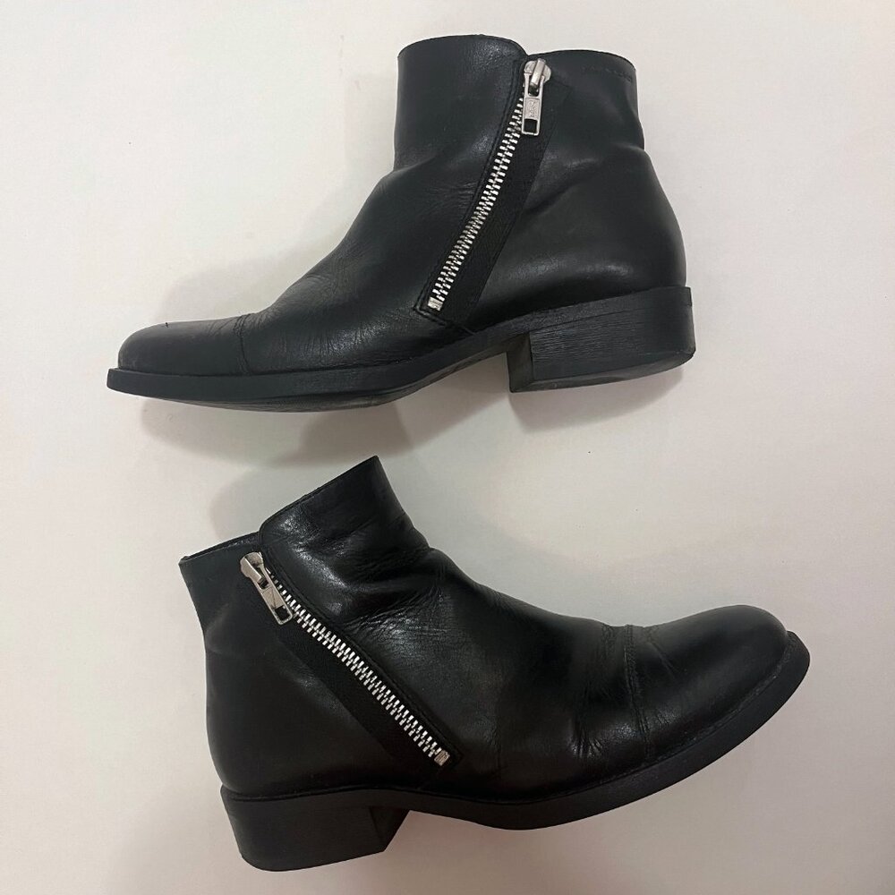 Vagabond Cary Leather Zip Ankle Boot Vintage Size Vintage Moto Boots 37/7